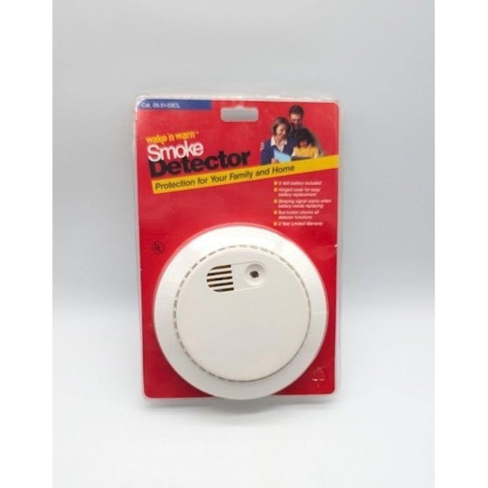 Wake 'n Warn Smoke Detector Battery Operated Vintage 1992‎ Sealed Fire Alarm NEW